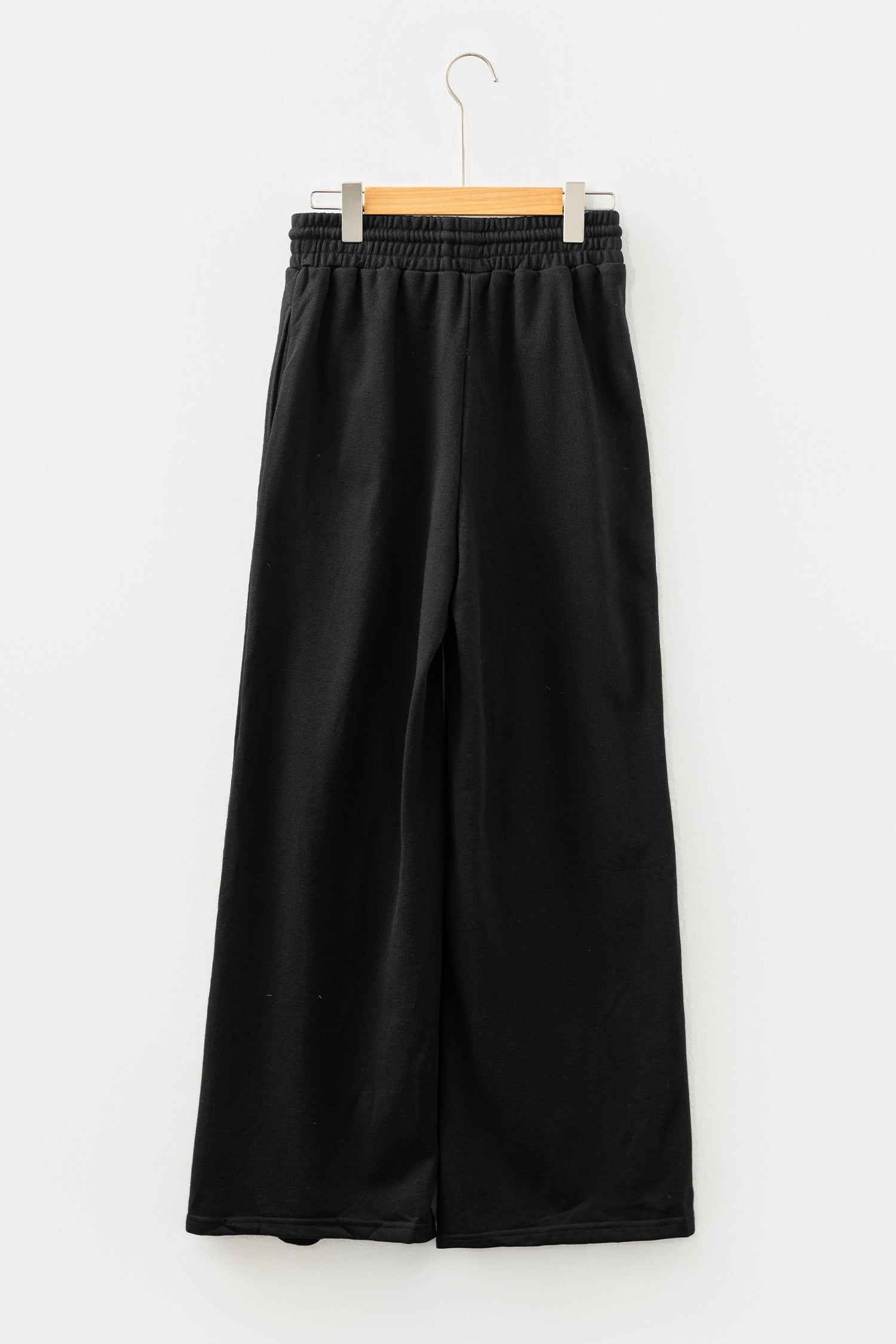 Solid Seam Drawstring Wide Leg Sweatpants by Pretty Bash