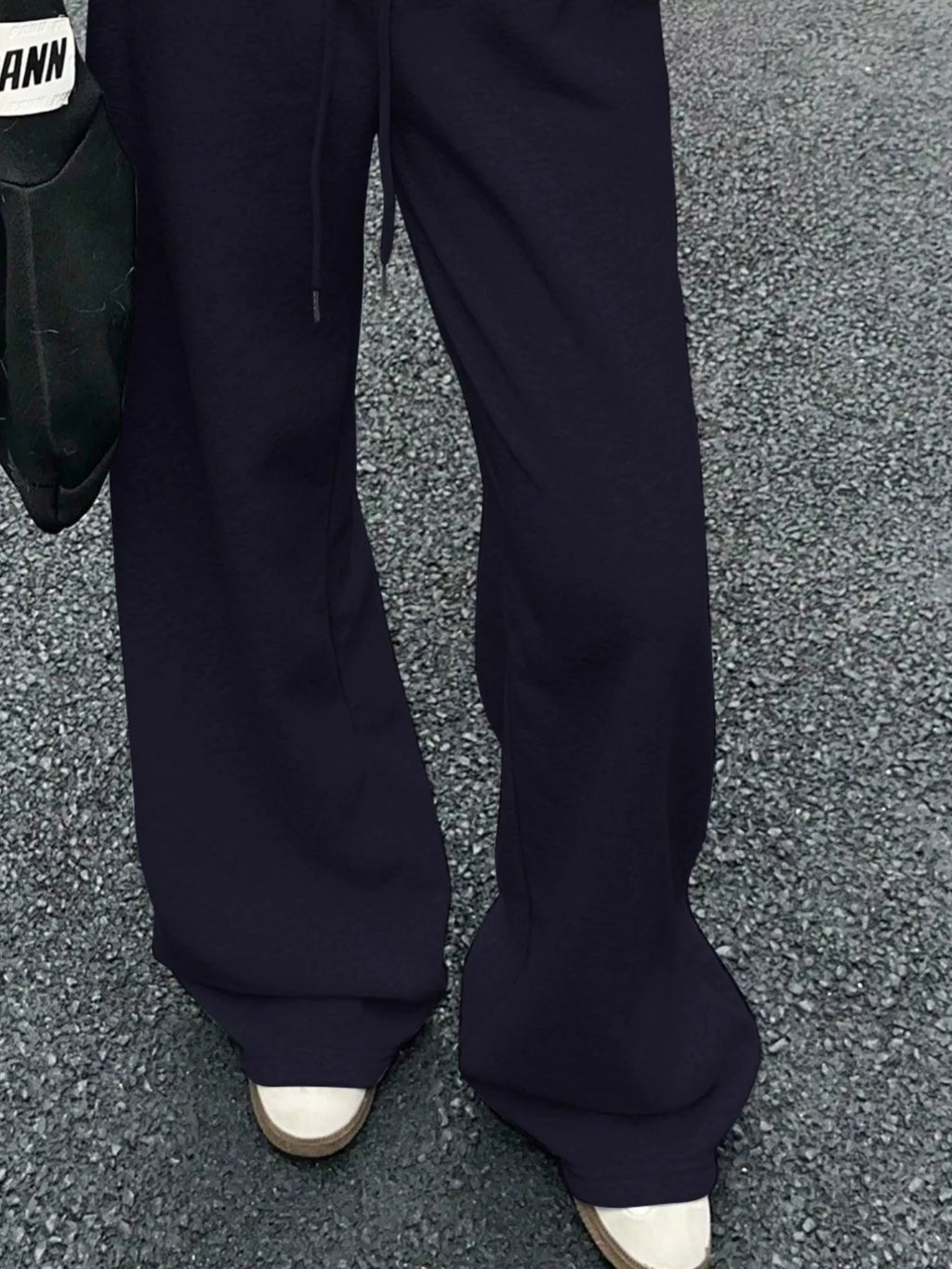 Wide Leg Drawstring Sweatpants by THRIXINE