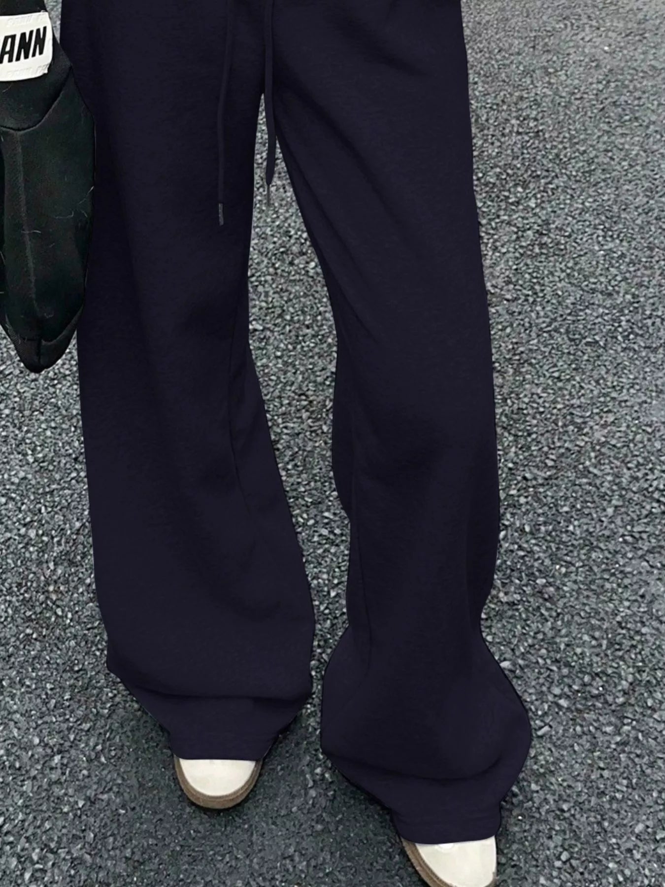 Wide Leg Drawstring Sweatpants by THRIXINE