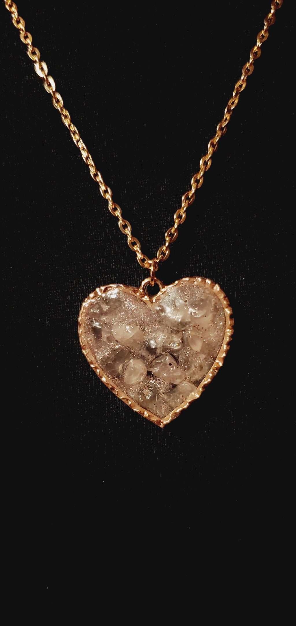 Rose Quartz Heart Necklacke by West Cove