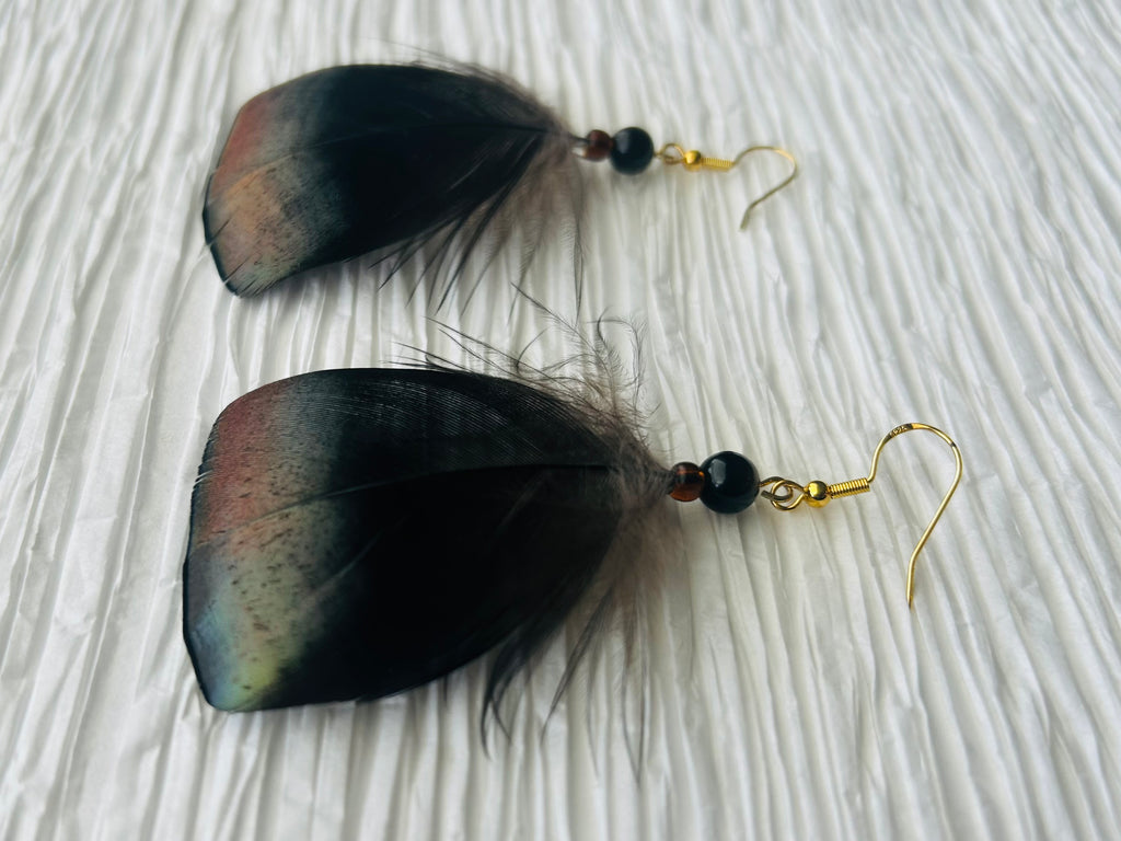 Turkey Feather Earrings
