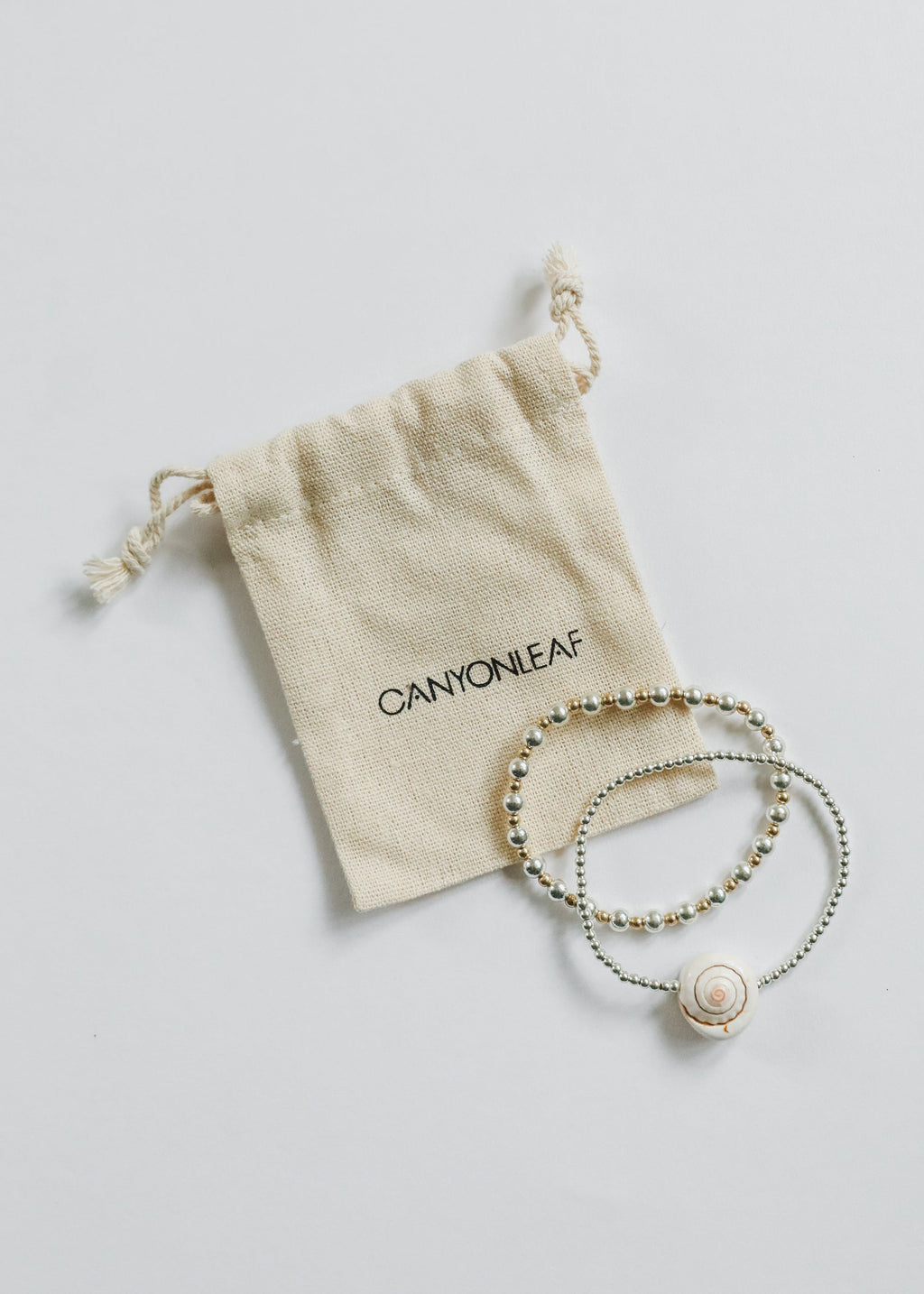 Sterling Silver + Sea Shell || Beaded Anklet or Bracelet by CanyonLeaf