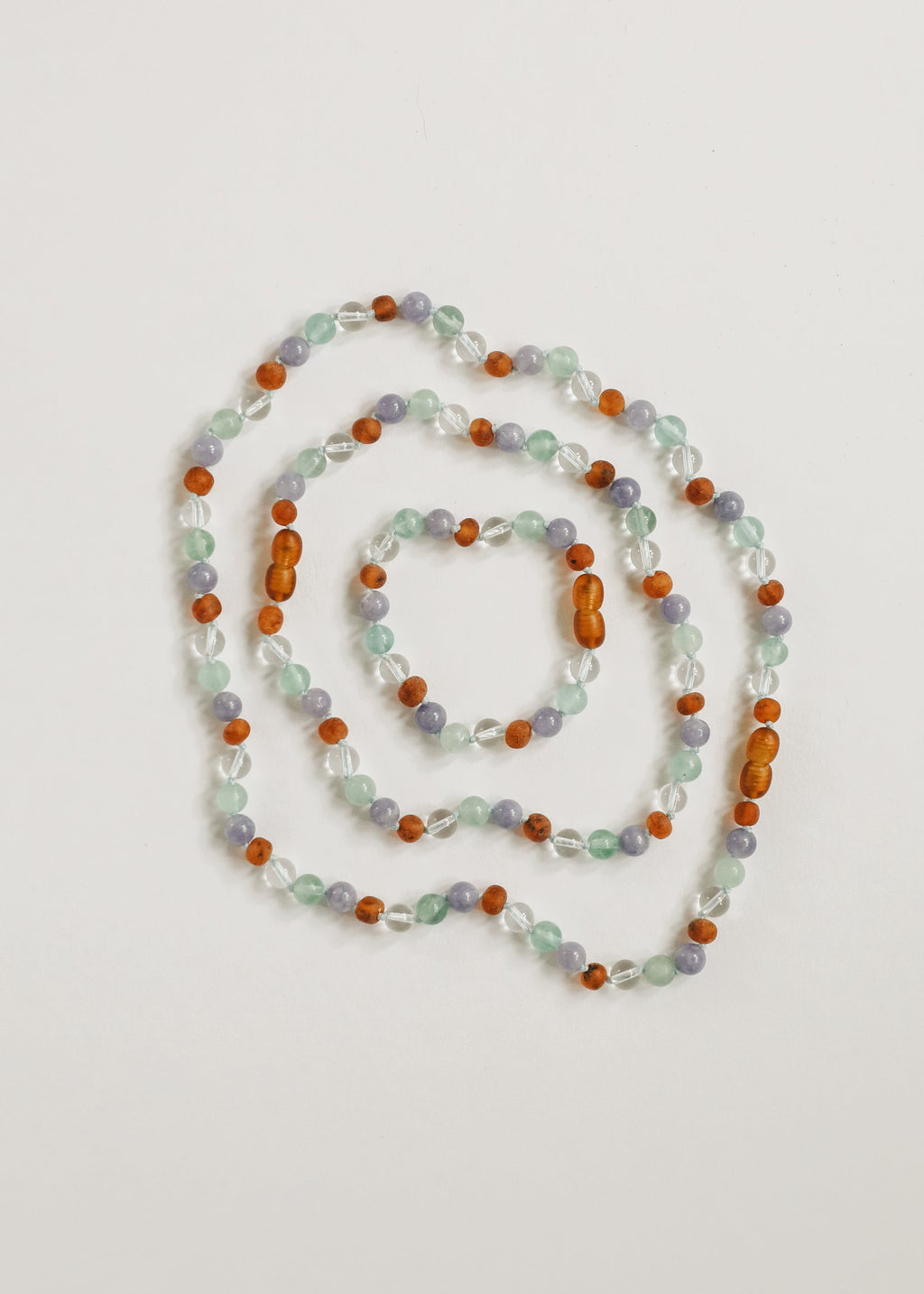 Baltic Sea Amber + Natural Gemstone || Beaded Necklace by CanyonLeaf