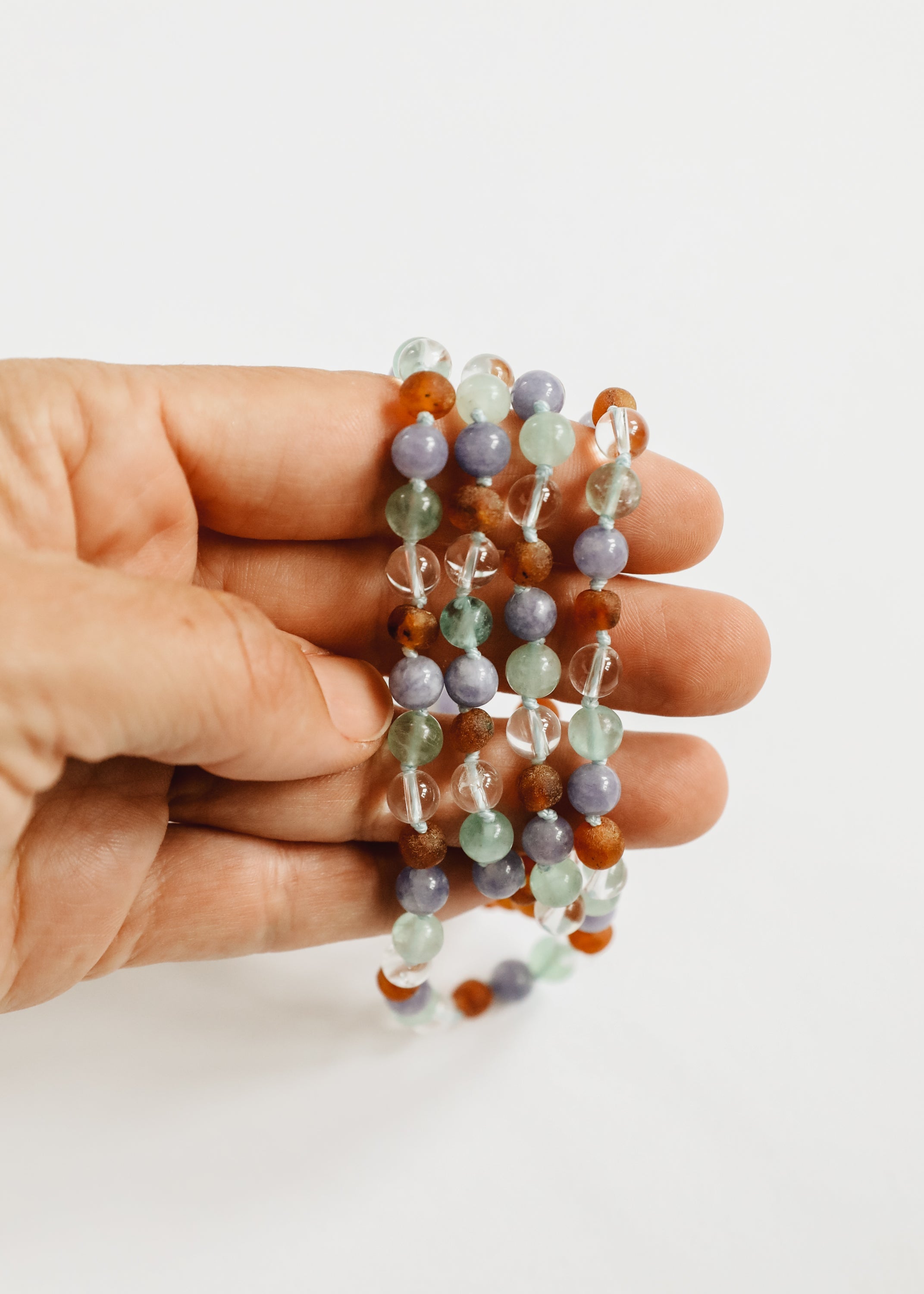 Baltic Sea Amber + Natural Gemstone || Beaded Necklace by CanyonLeaf