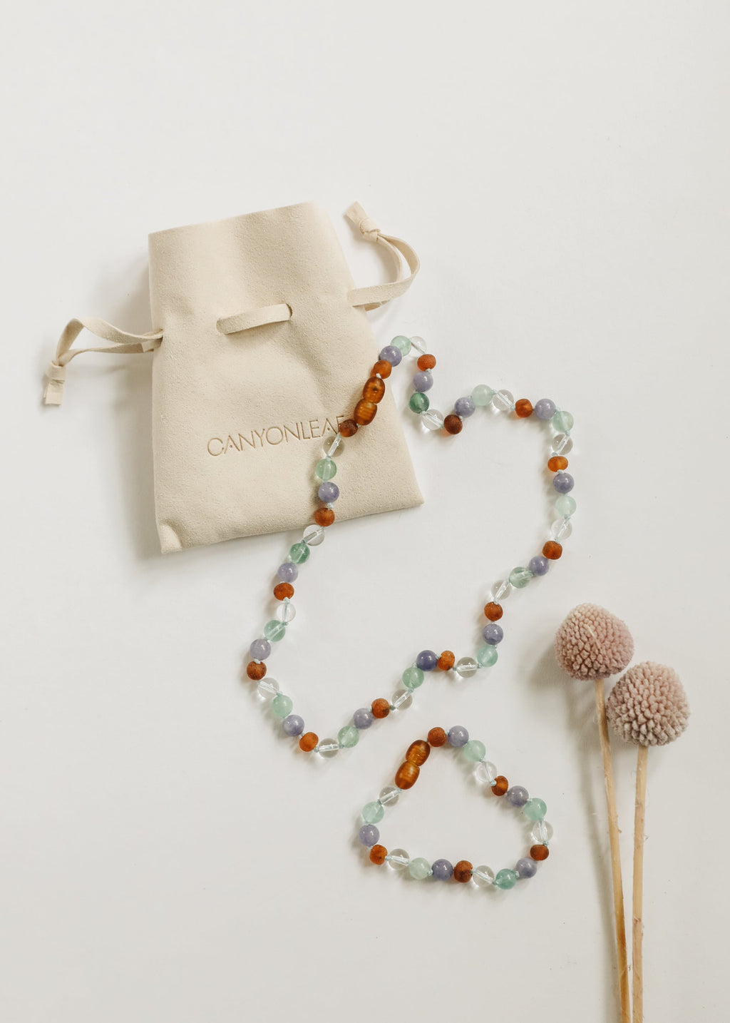 Baltic Sea Amber + Natural Gemstone || Beaded Necklace by CanyonLeaf