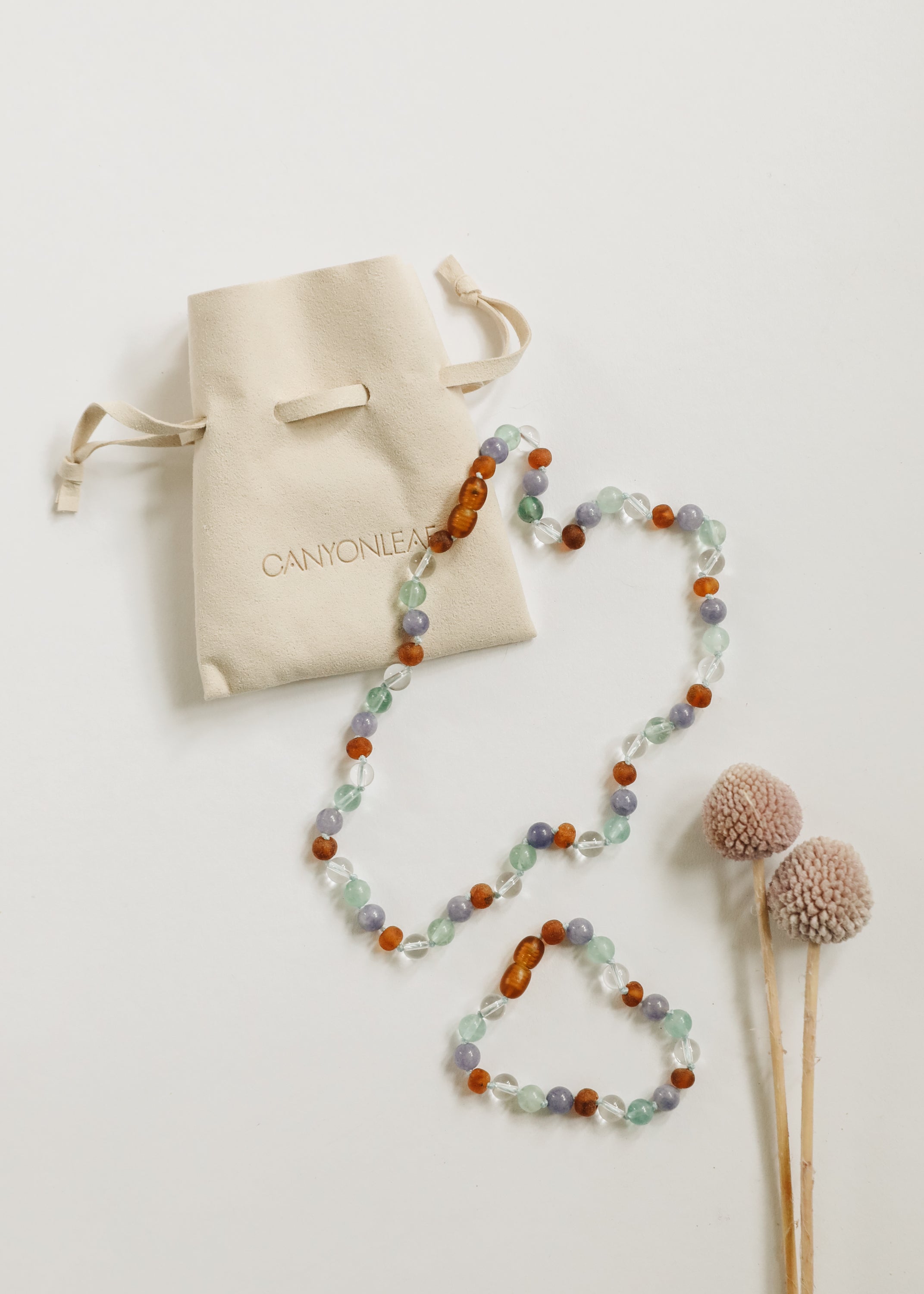 Baltic Sea Amber + Natural Gemstone || Beaded Necklace by CanyonLeaf