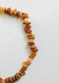 Pet Necklace: Raw Baltic Amber + Raw Rose Quartz by CanyonLeaf