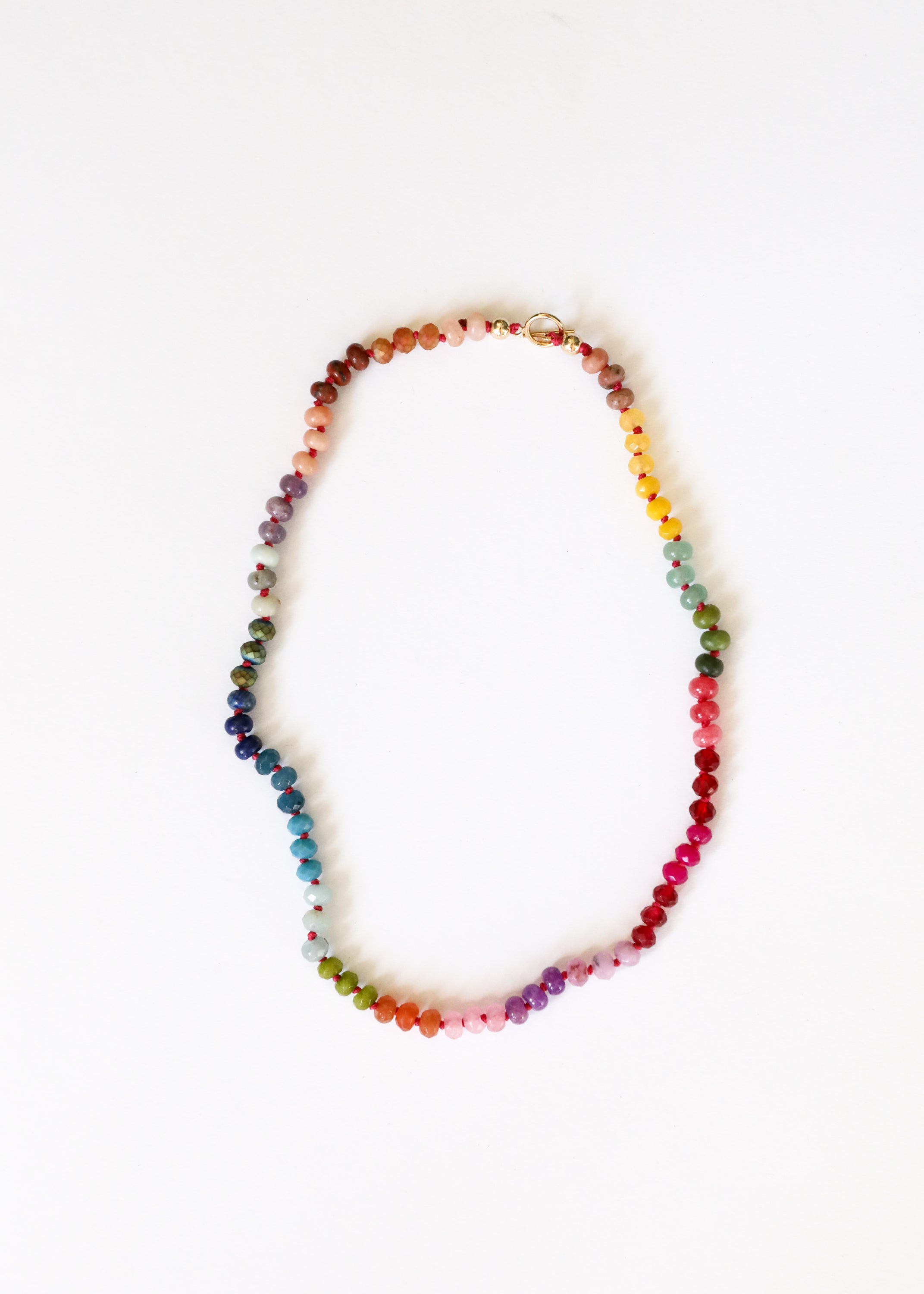 Natural Gemstone Necklace + 14k Gold Filled Toggle : Gold Rush by CanyonLeaf