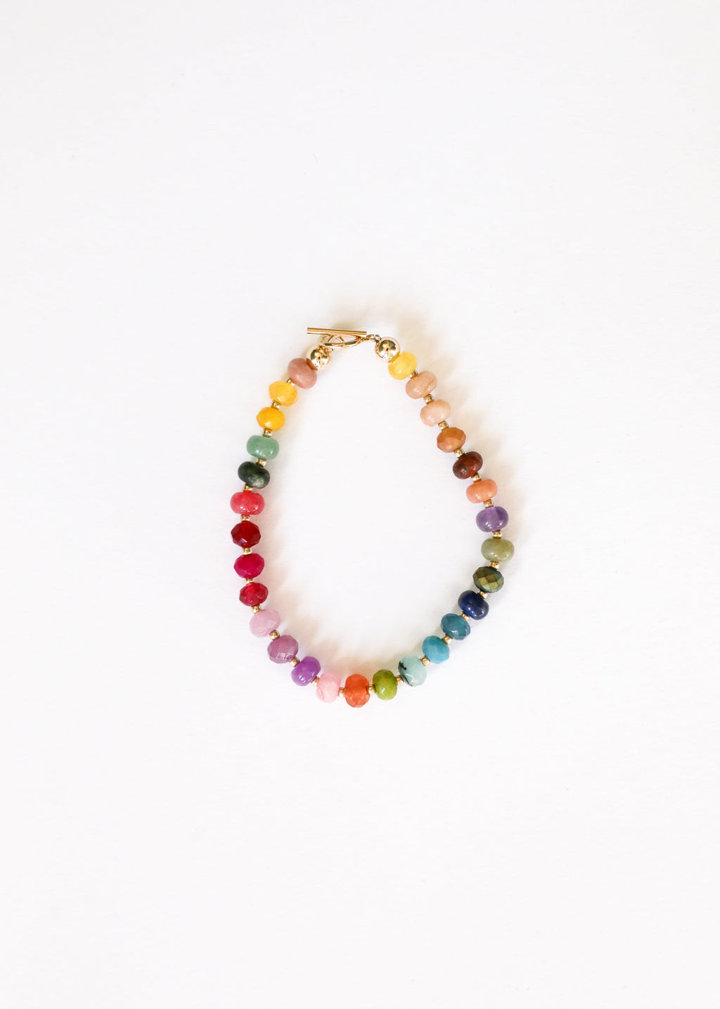 Natural Gemstone Bracelet + 14k Gold Filled Toggle : Gold Rush by CanyonLeaf