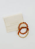 Baltic Sea Amber : 14k Gold Filled Beaded Sun + Moon || Adult Bracelets by CanyonLeaf
