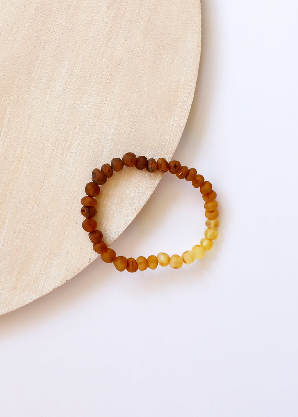 Raw Baltic Amber + Sunflower || Adult Bracelet