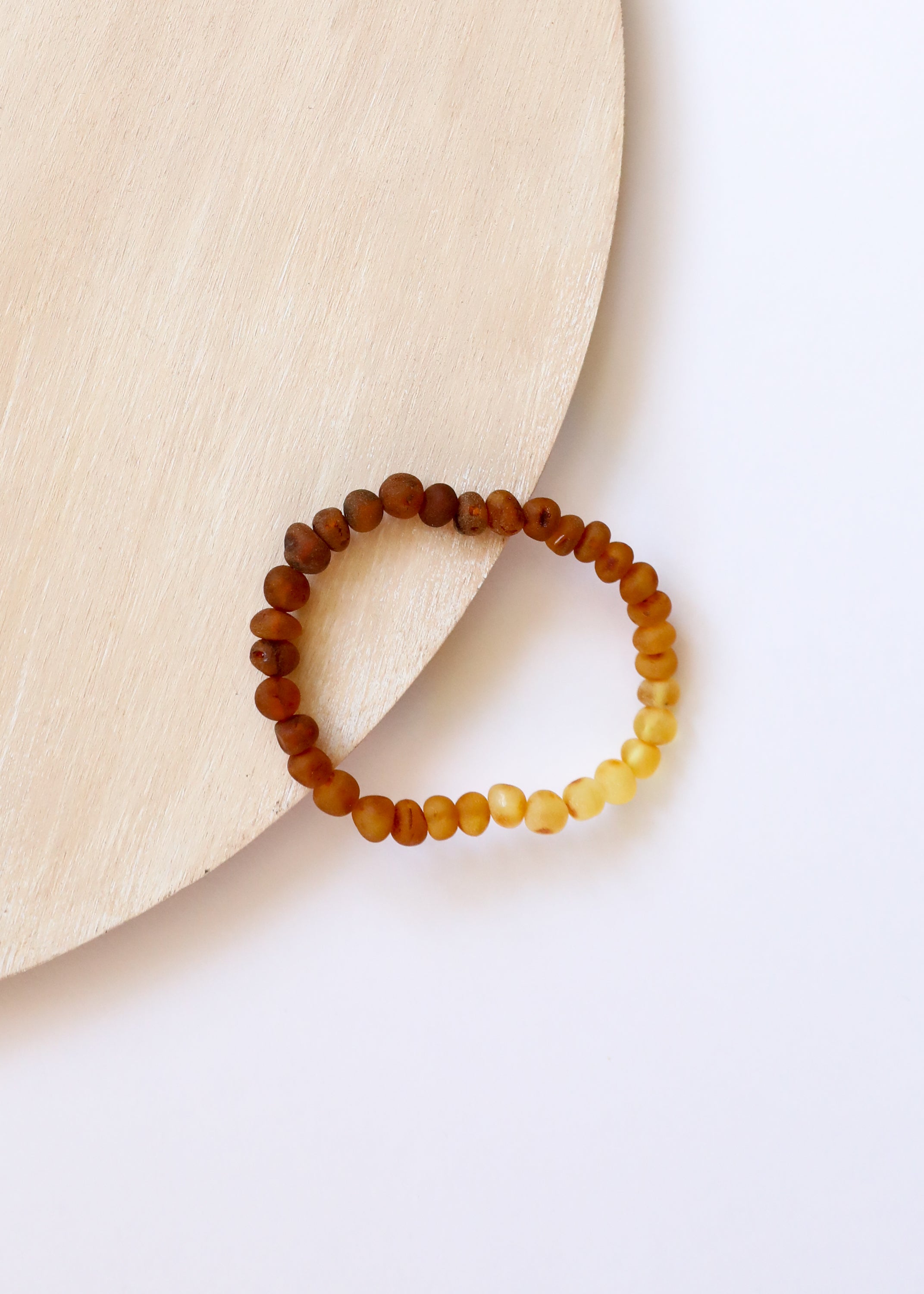 Raw Baltic Amber + Sunflower || Adult Bracelet