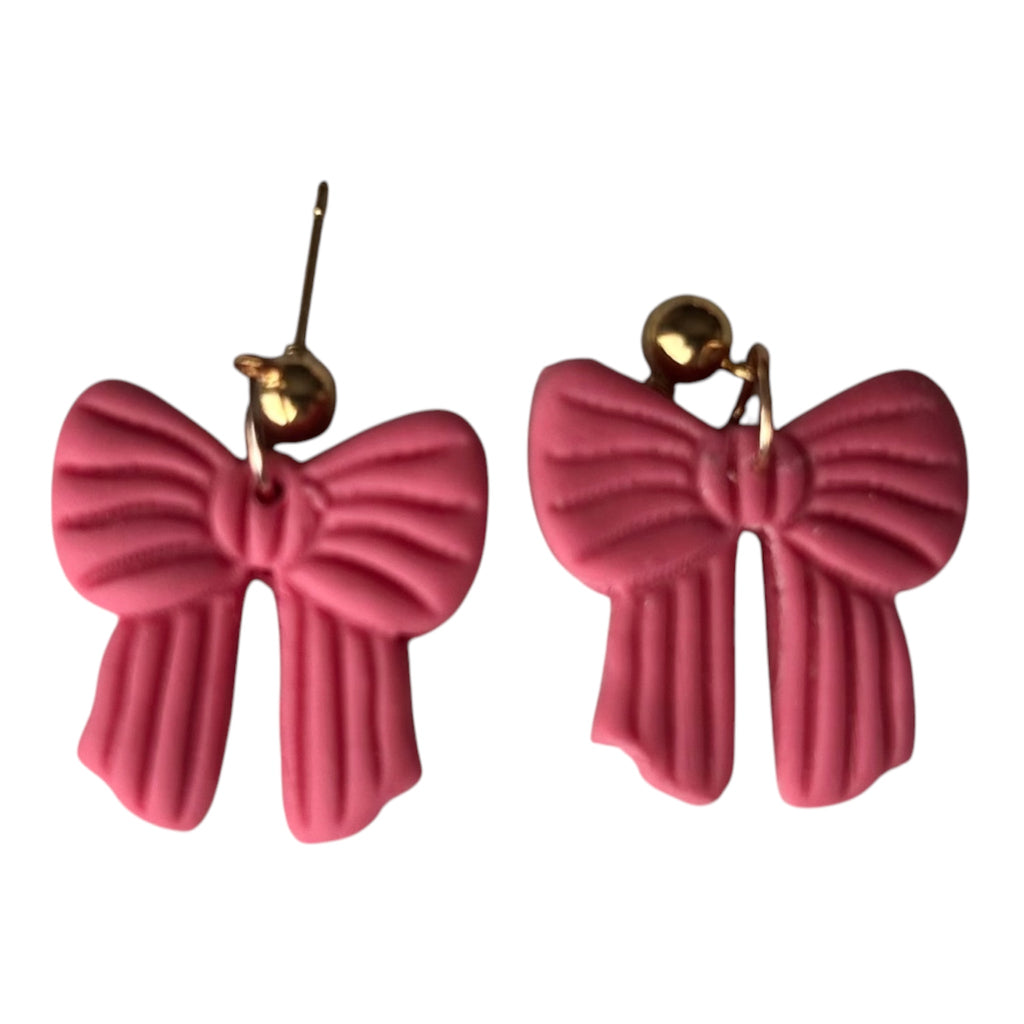 Polymer Clay Bow Earrings by West Cove