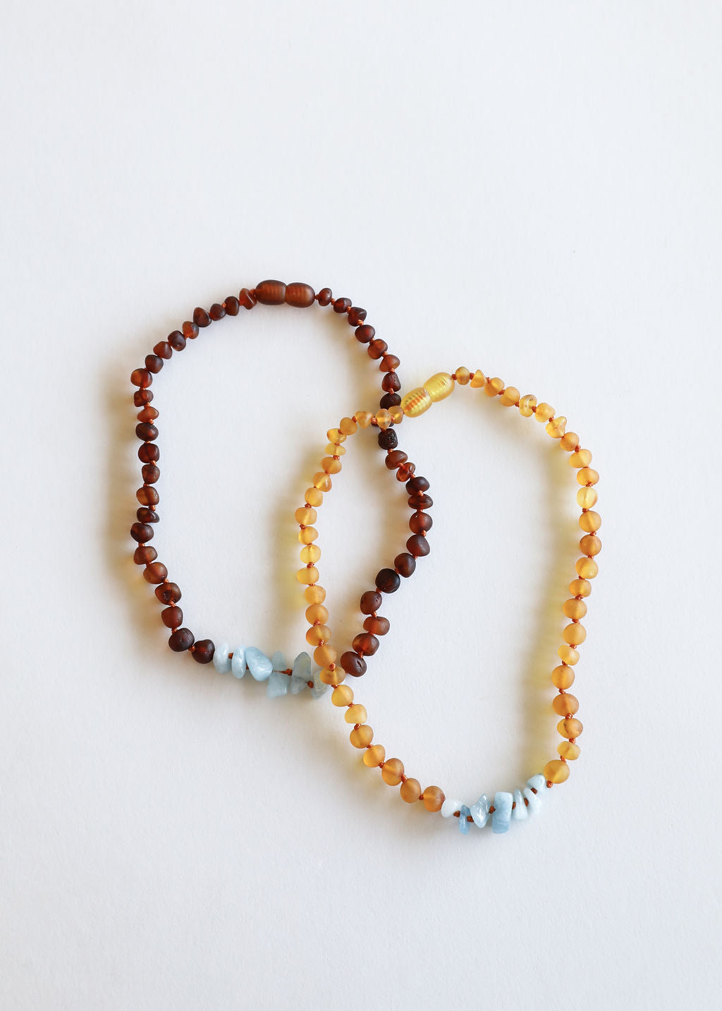 Raw Honey Baltic Amber + Aquamarine || Necklace by CanyonLeaf