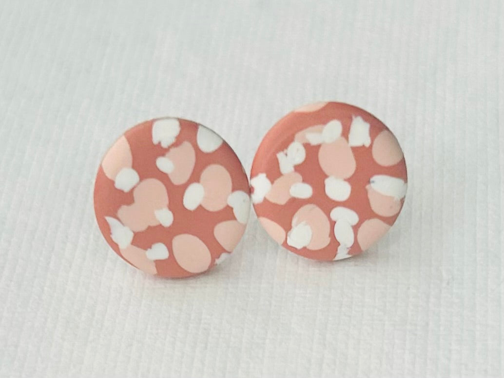 Fawn Print Earrings | Polymer Clay | Studs by West Cove