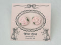 Pink Roses | Polymer Clay | Stud Earrings by West Cove