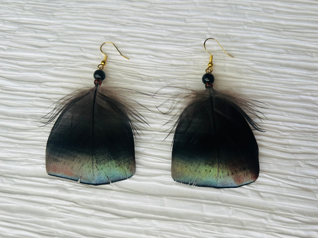 Turkey Feather Earrings