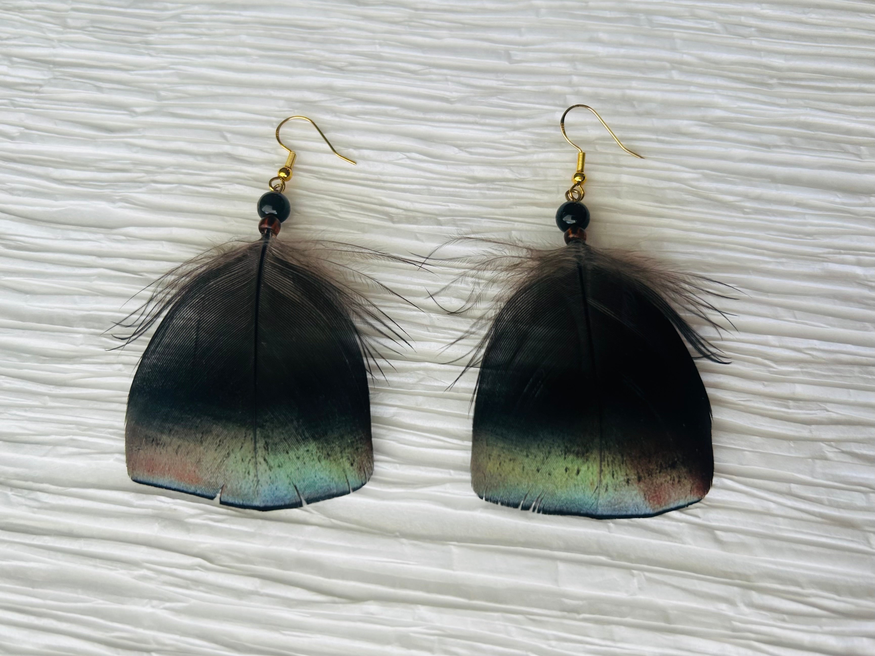 Turkey Feather Earrings