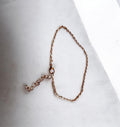 Champagne Gold Ankle Bracelet Dainty Chain 2mm Waterproof by West Cove