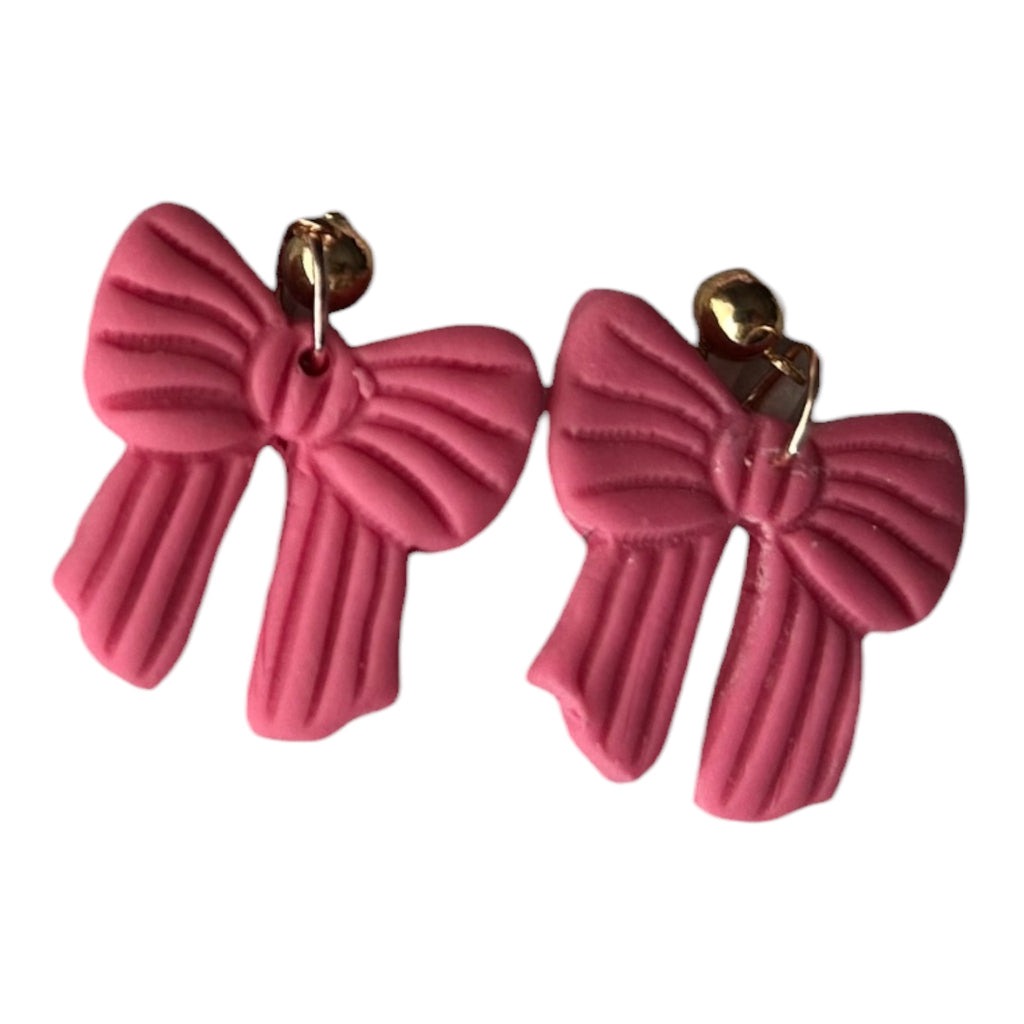 Polymer Clay Bow Earrings by West Cove
