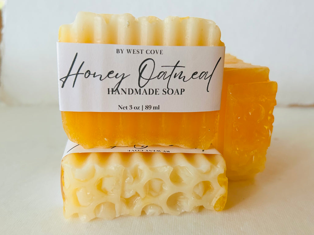 Handmade Soap Bar Honey & Oatmeal by West Cove
