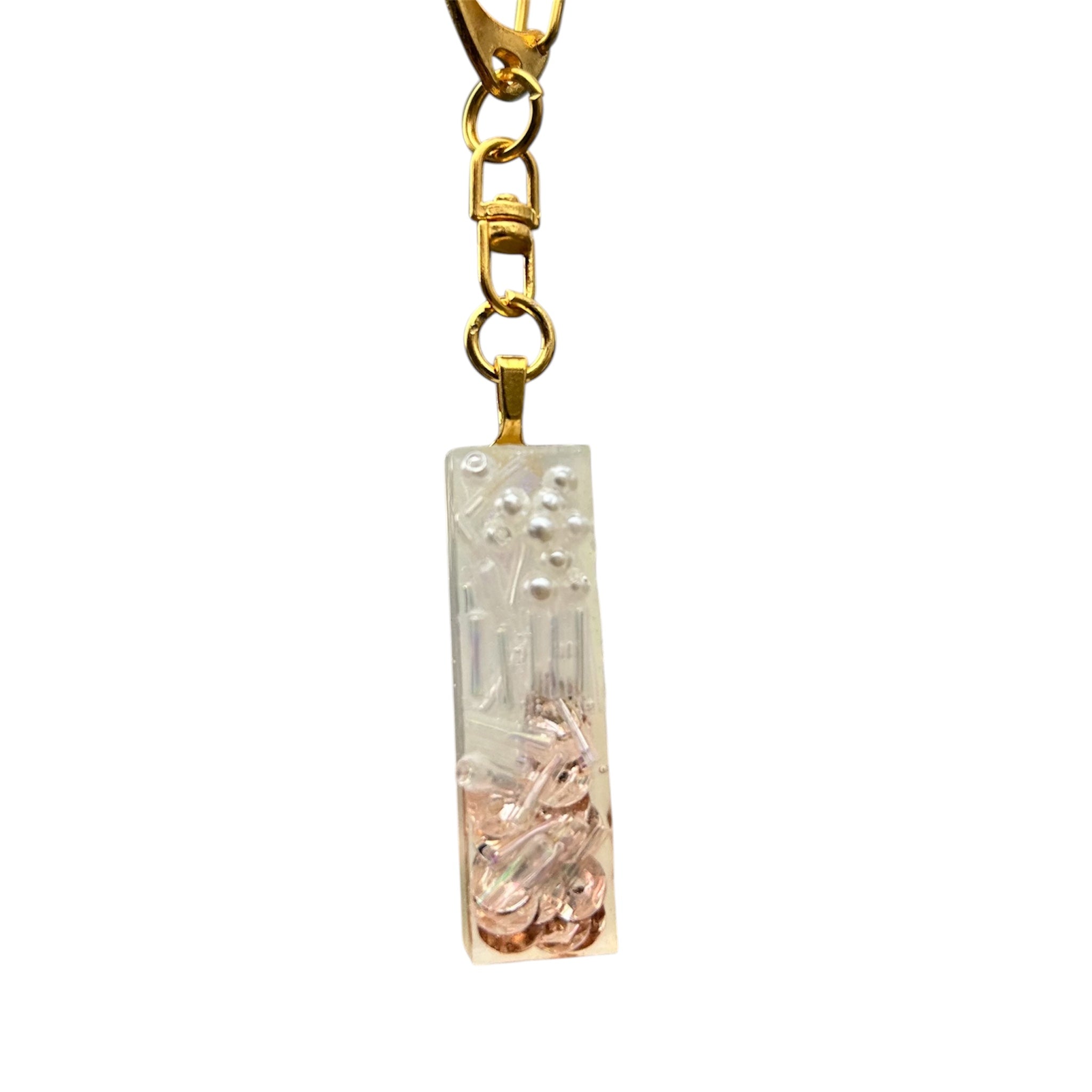 Beaded Key Chain Initial, personalized gift, Mother’s Day gift, bag charm by West Cove