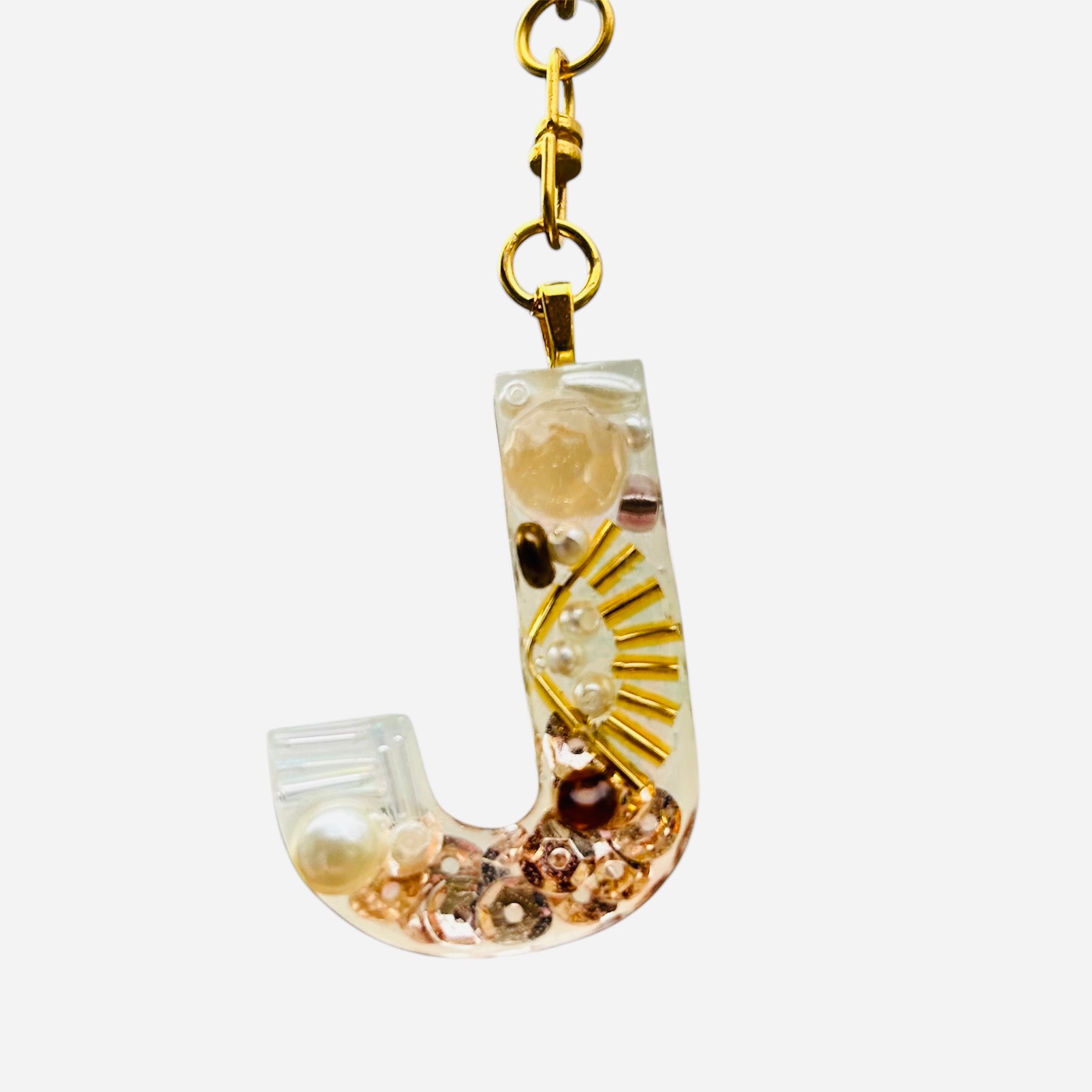 Beaded Key Chain Initial, personalized gift, Mother’s Day gift, bag charm by West Cove