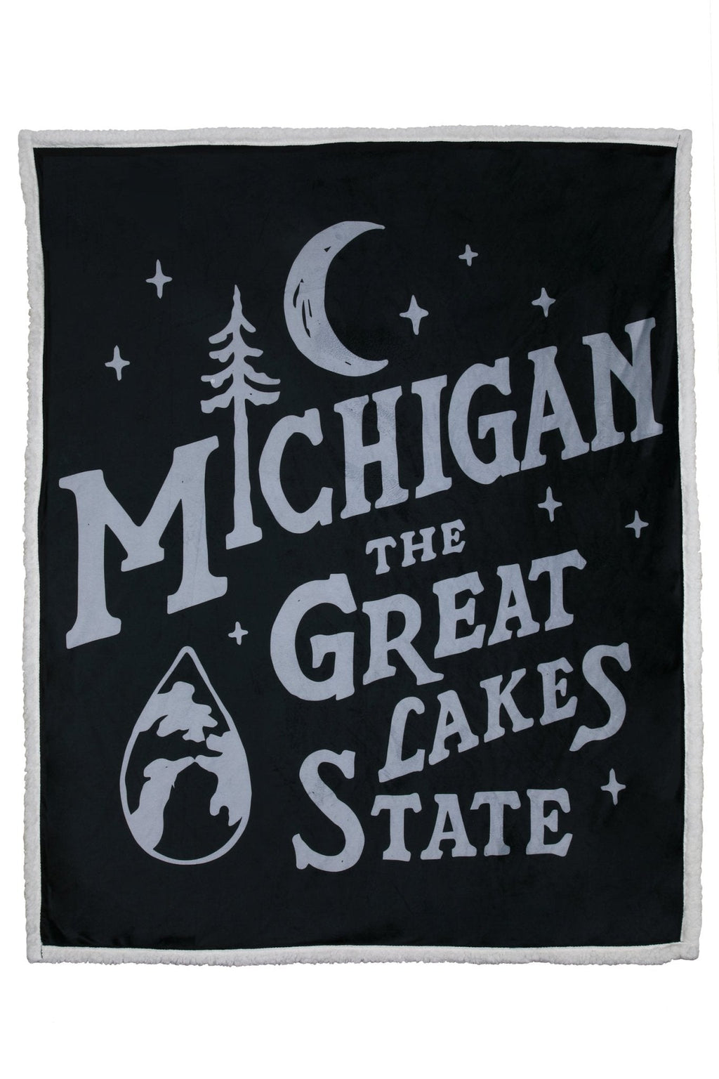 Blanket - Michigan Vintage Font by Detroit Shirt Company