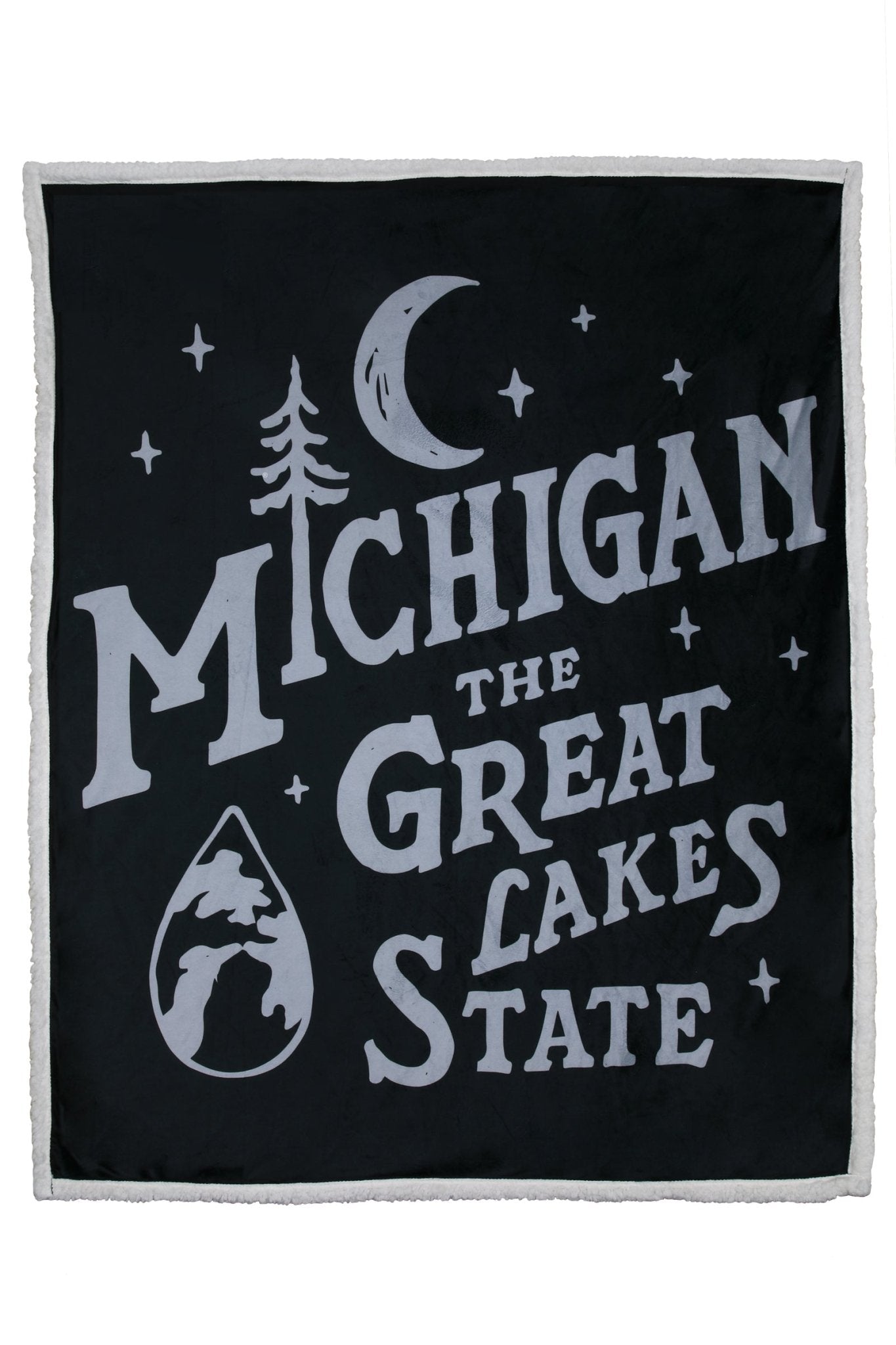 Blanket - Michigan Vintage Font by Detroit Shirt Company