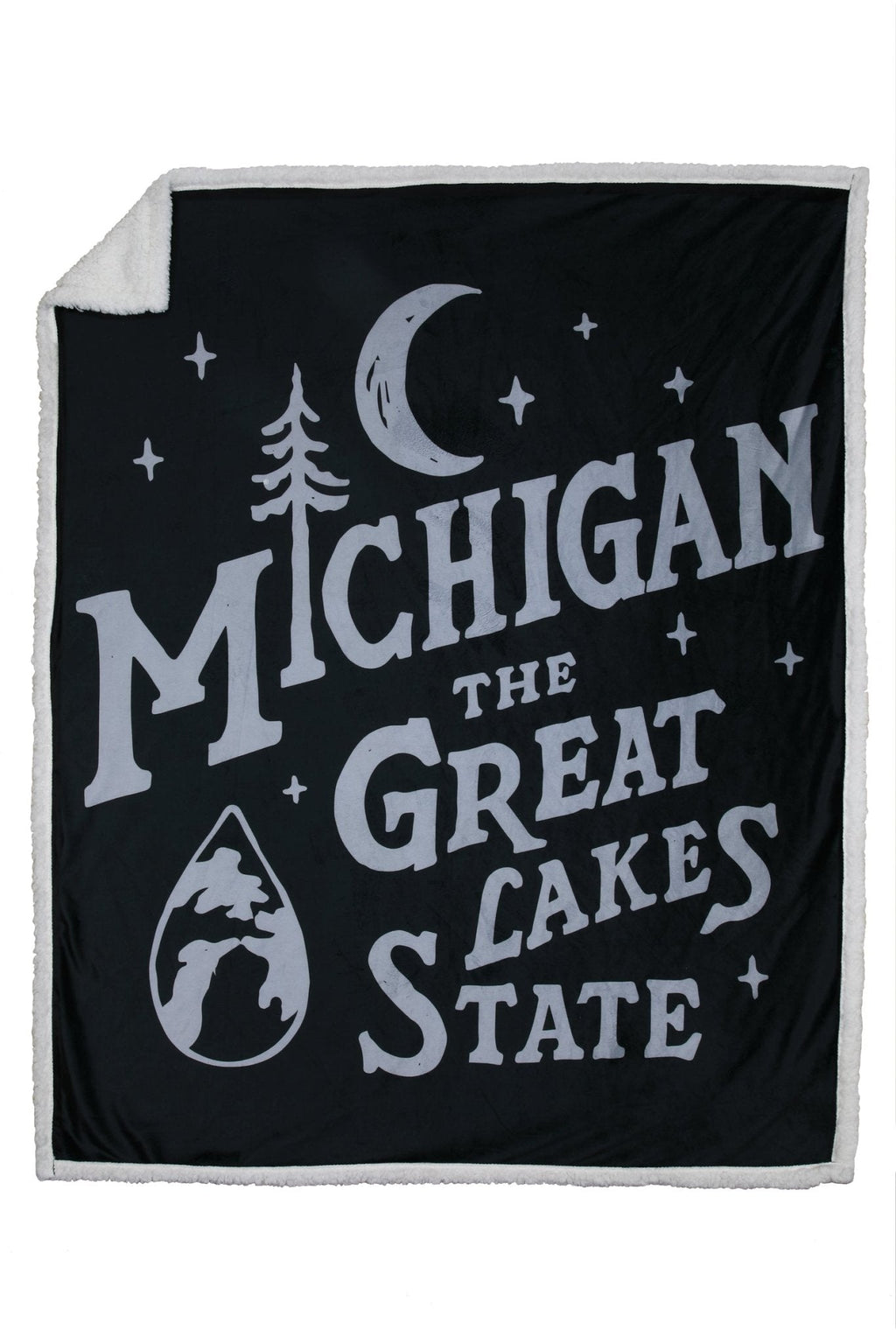 Blanket - Michigan Vintage Font by Detroit Shirt Company