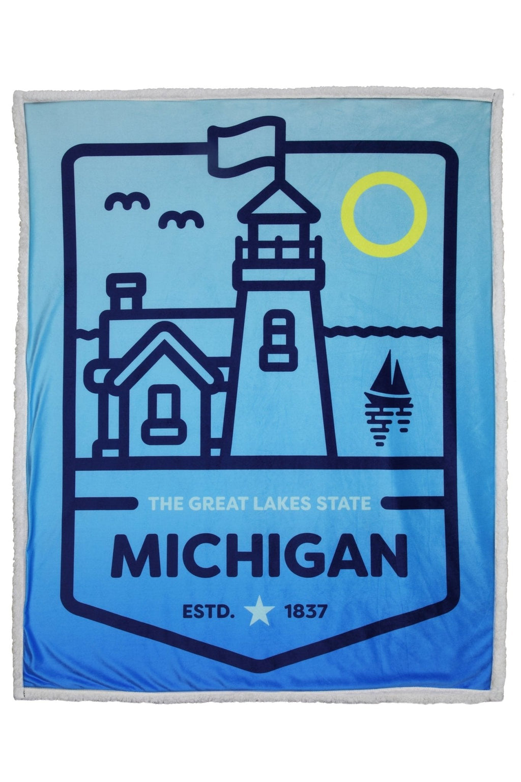 Blanket - Michigan Lighthouse by Detroit Shirt Company