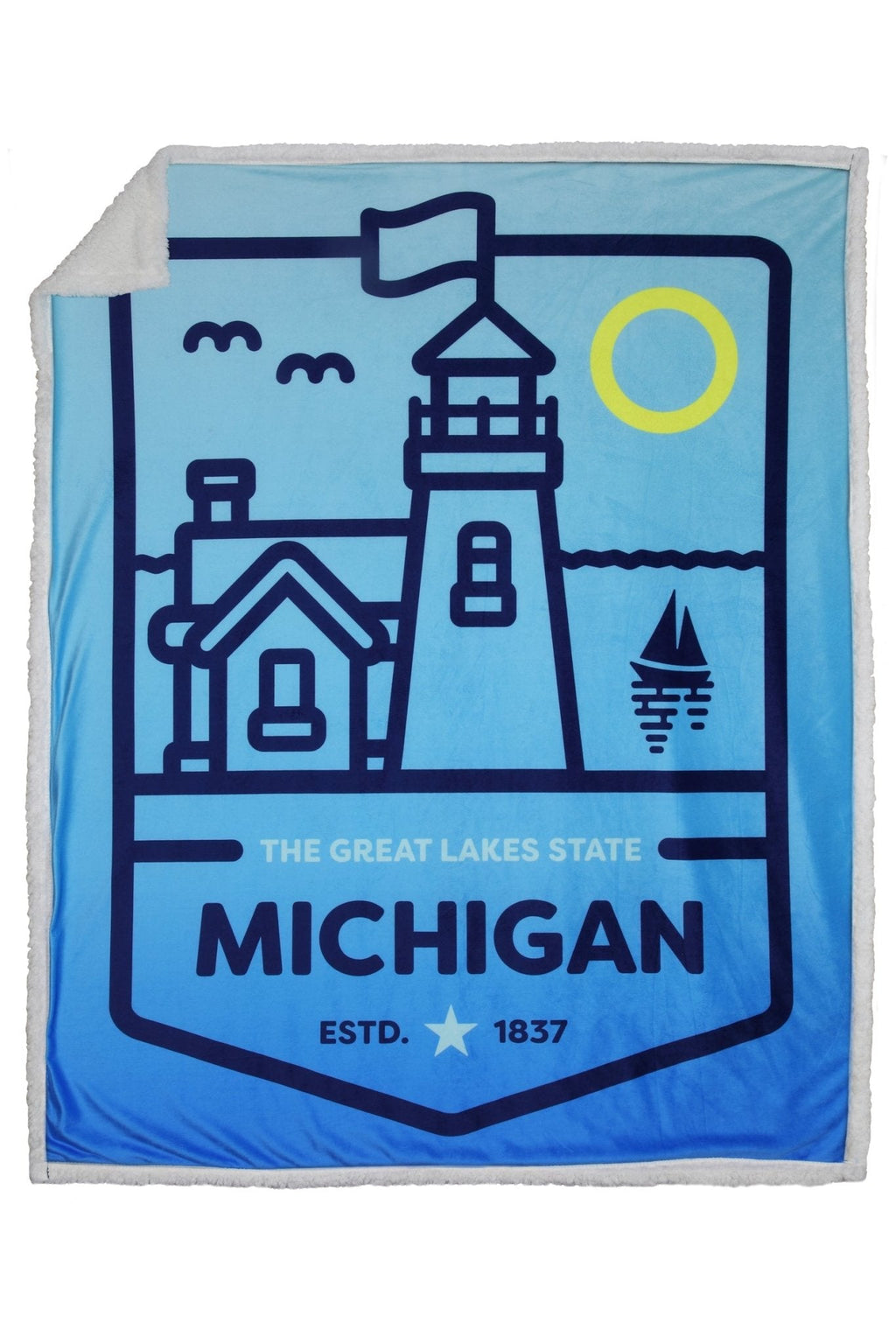 Blanket - Michigan Lighthouse by Detroit Shirt Company