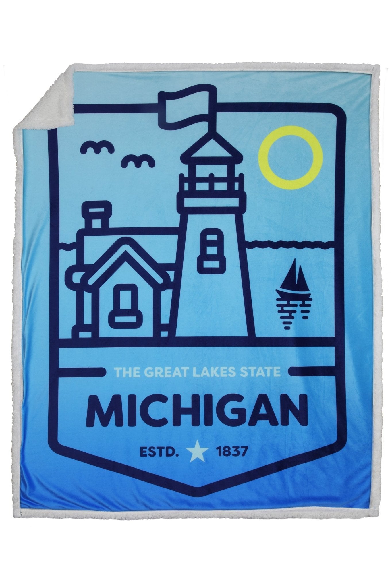 Blanket - Michigan Lighthouse by Detroit Shirt Company