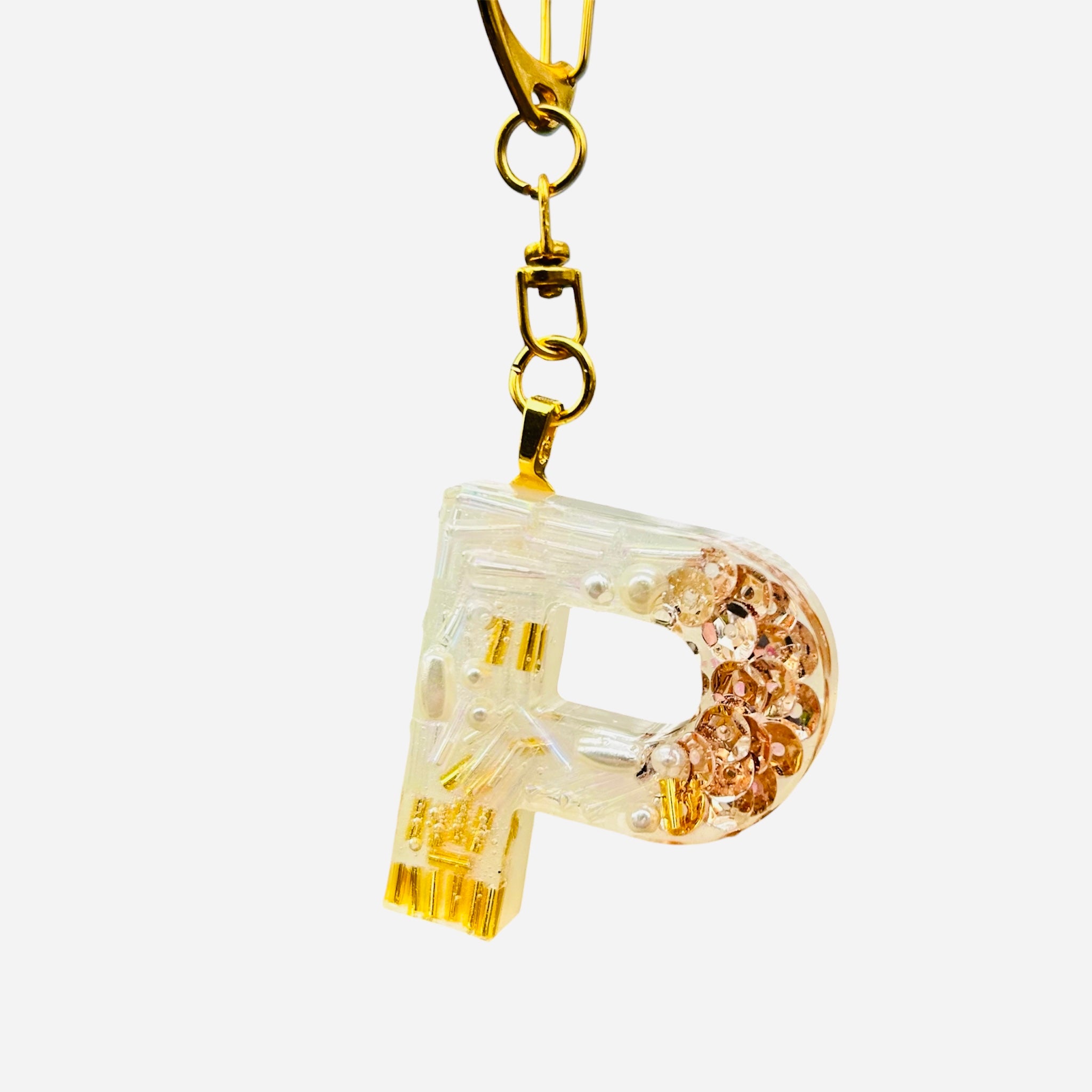 Beaded Key Chain Initial, personalized gift, Mother’s Day gift, bag charm by West Cove