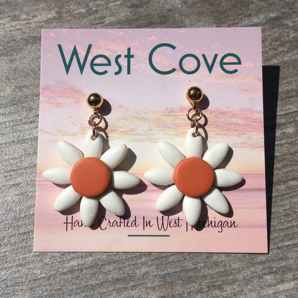 Daisy Polymer Clay Earrings