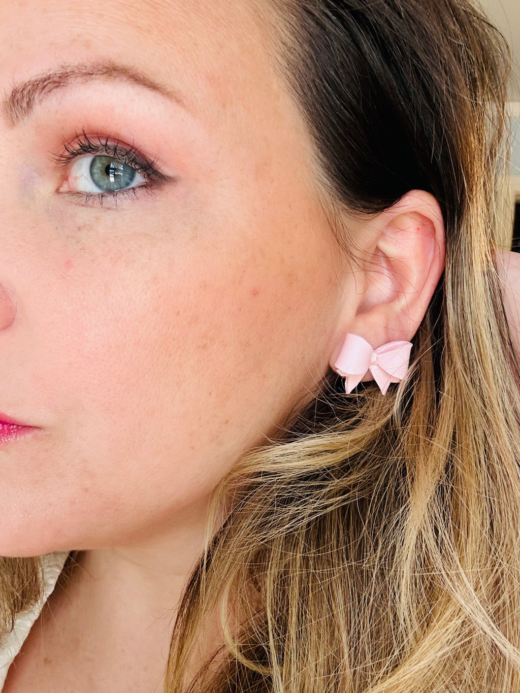 Polymer Clay Bow Earrings