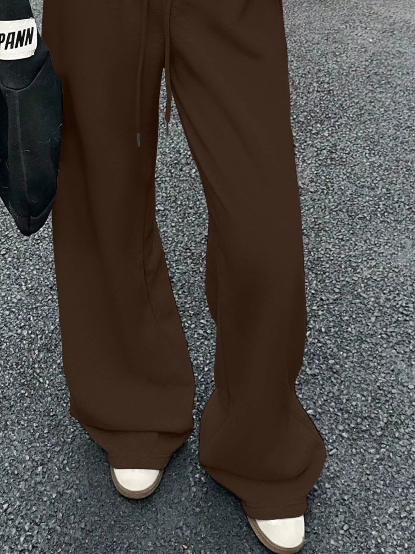 Wide Leg Drawstring Sweatpants by THRIXINE