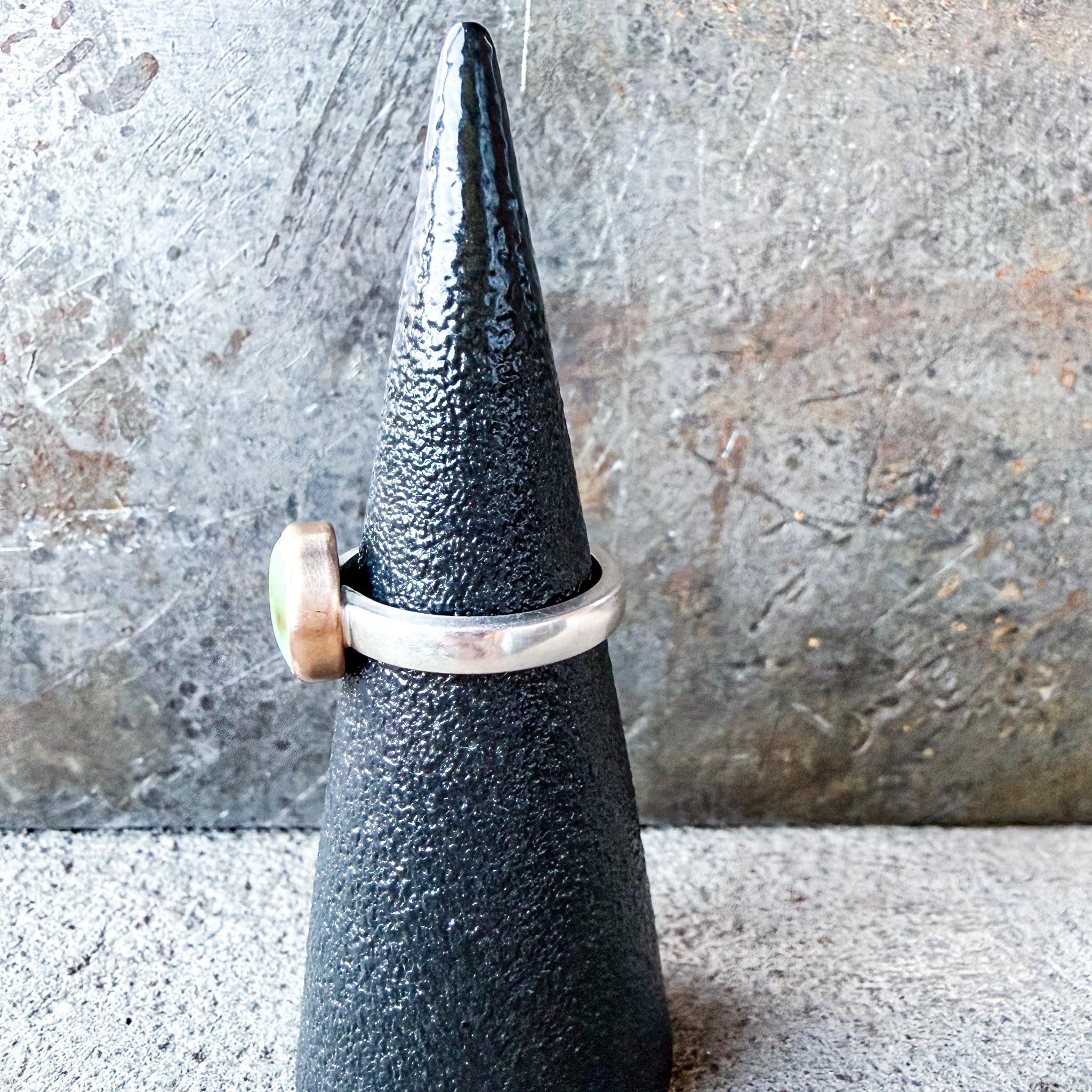 Turquoise Stacking Ring by mend metalworks