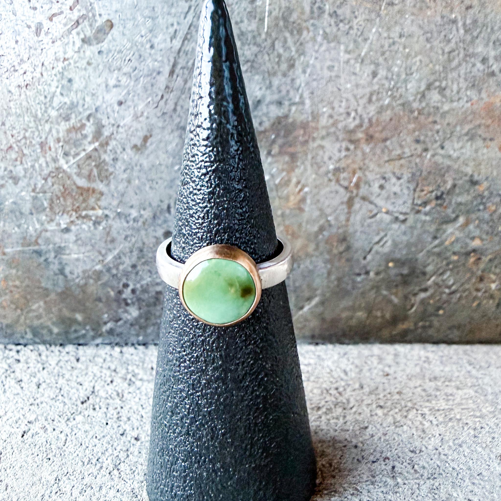 Turquoise Stacking Ring by mend metalworks