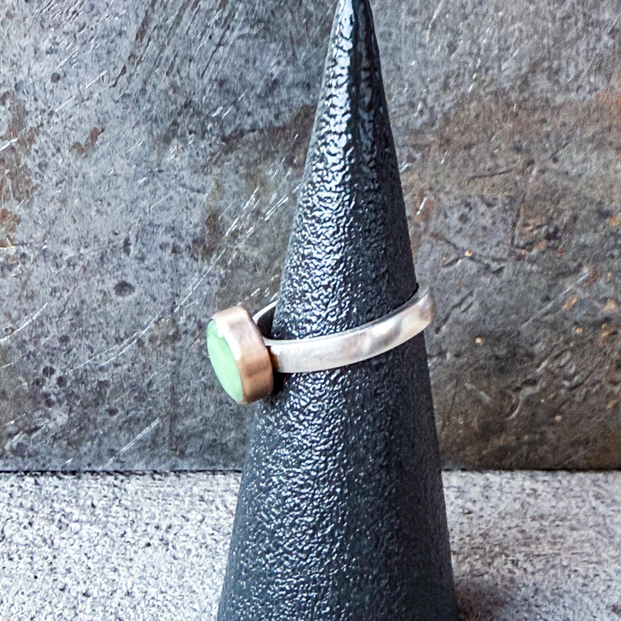 Turquoise Stacking Ring by mend metalworks