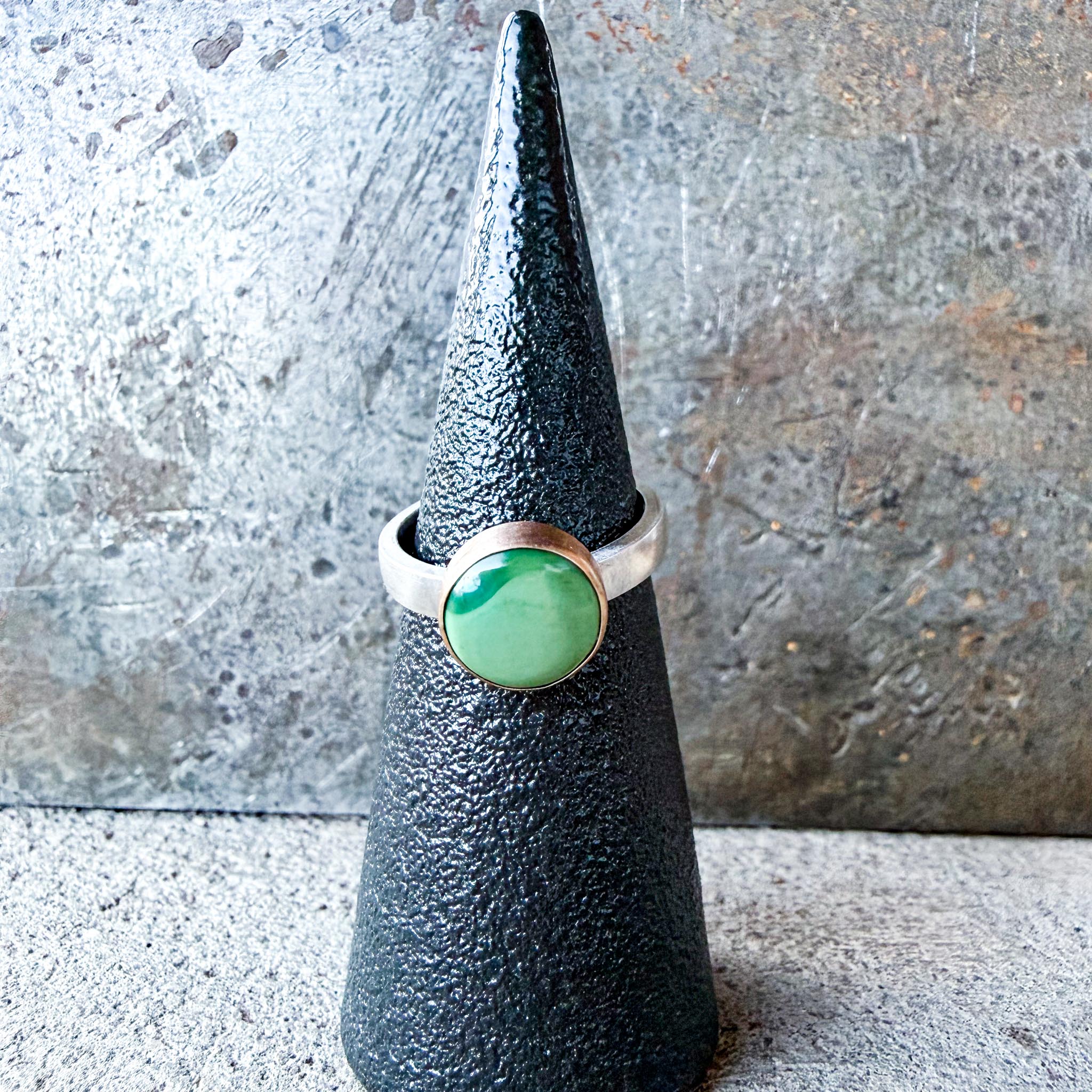 Turquoise Stacking Ring by mend metalworks