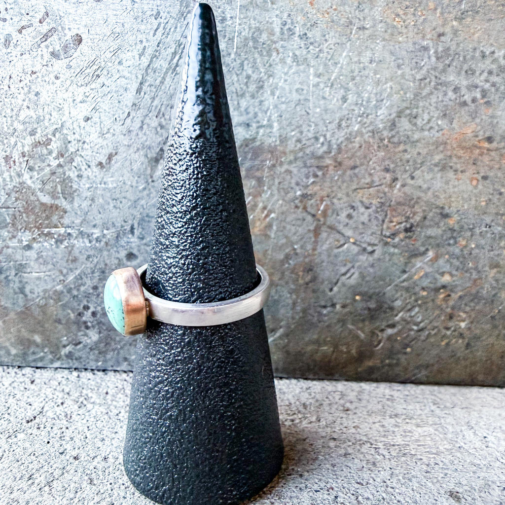 Turquoise Stacking Ring by mend metalworks