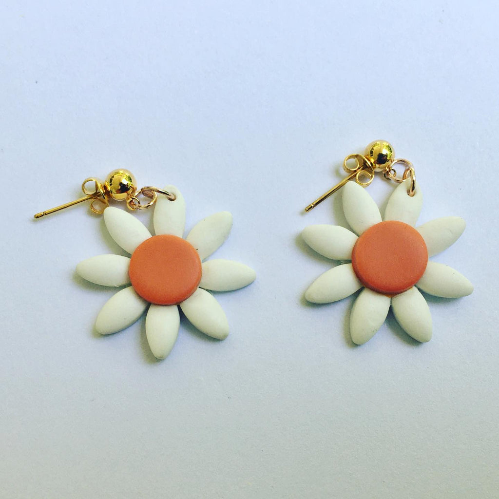 Daisy Polymer Clay Earrings